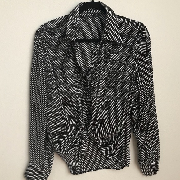 Anne Klein Tops - ANNE KLEIN polka dot silk blend blouse